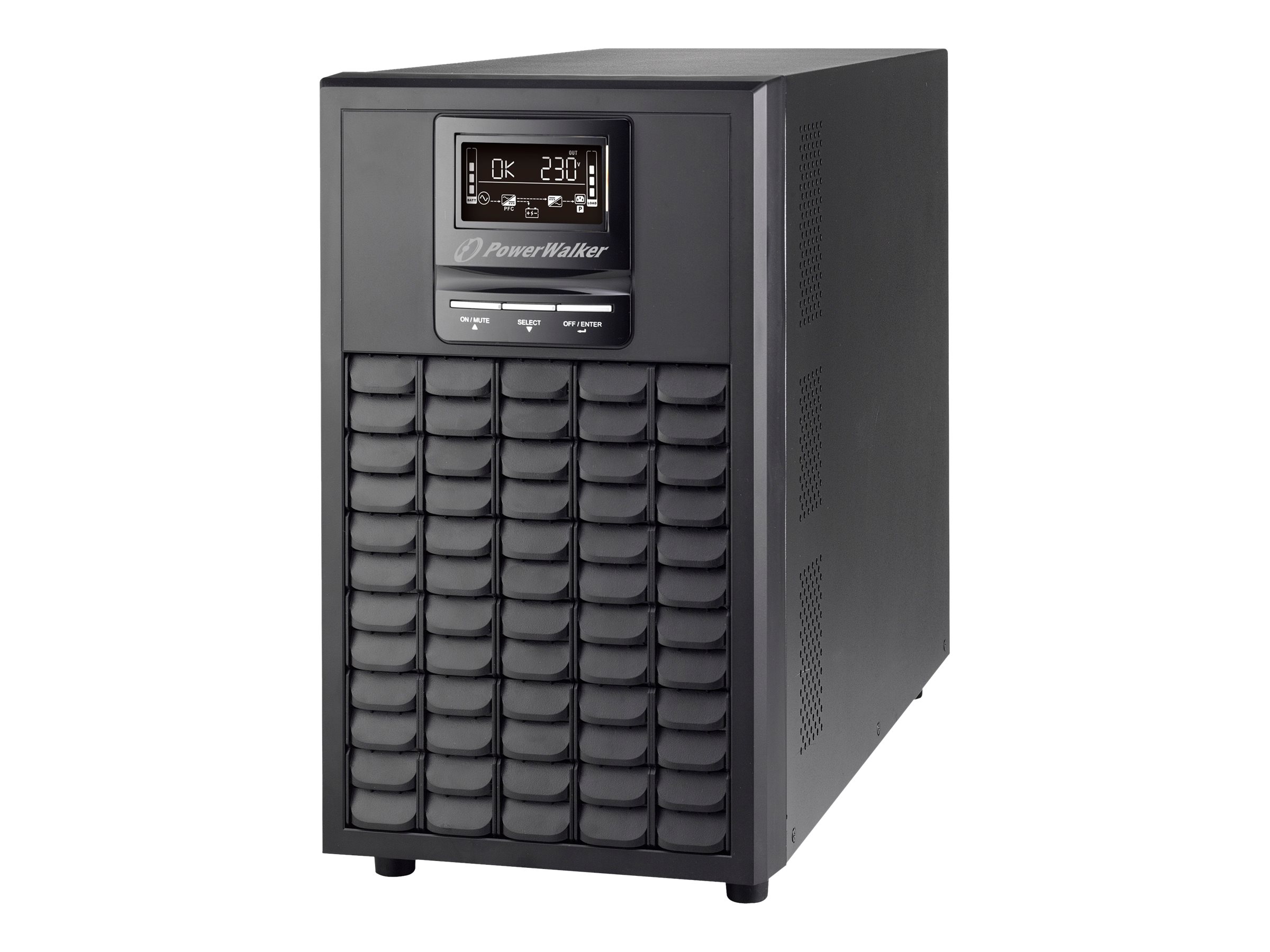 Powerwalker Vfi 2000 Cg Pf1 Ups-enhed Dobbeltkonvertering (online) 2 Kva 2000 W 8 Ac Stikkontakt(er)