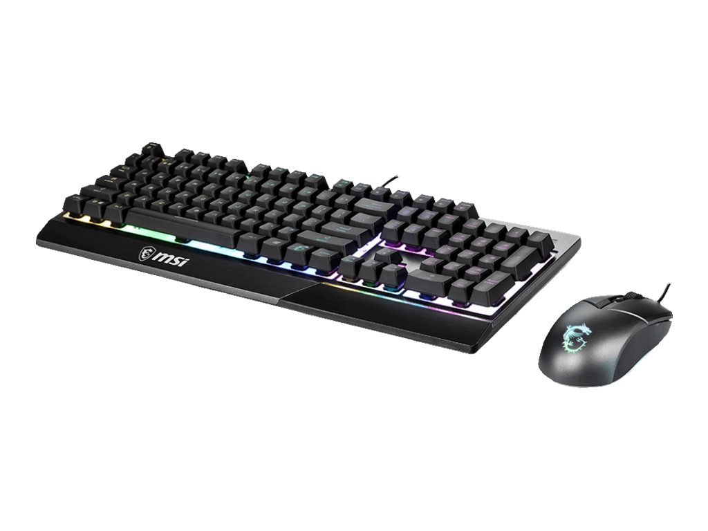 MSI Vigor GK30 combo - keyboard and mouse set - US - Tastatur & Mus sæt - Amerikansk engelsk - Sort