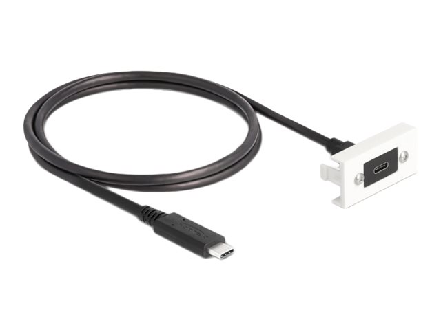 Delock USB Type-C kabel 1m Sort Hvid