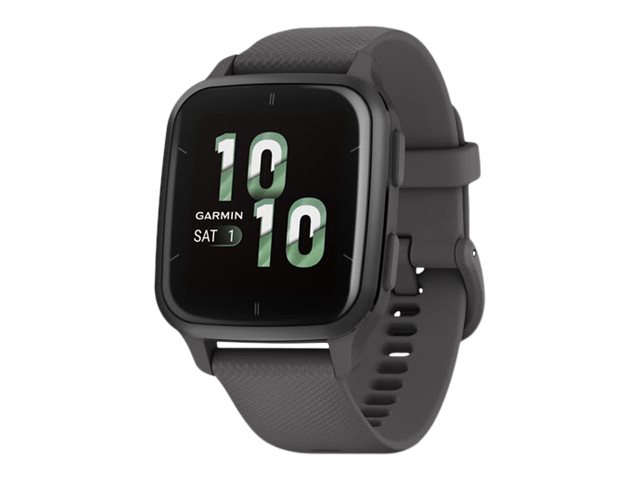 Garmin Venu Sq 2 - 40 mm - skyggegrå - smart ur med bånd - silikone - skyggegrå - håndledsstørrelse: 125-190 mm - display 1.41 - Bluetooth, ANT+ - 38 g
