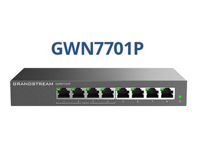 Grandstream GWN7701P 8-Port Gigabit Switch (4-Port POE / 30w pr. Port / Total 60W)