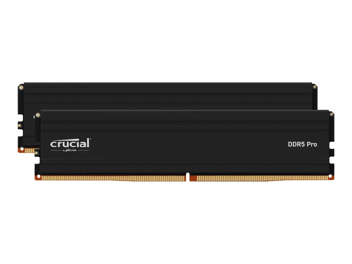 Crucial - DDR5 - sæt - 64 GB: 2 x 32 GB - DIMM 288-PIN - 5600 MHz / PC5-44800 - CL46 - 1.1 V - ikke bufferet - on-die ECC - sort