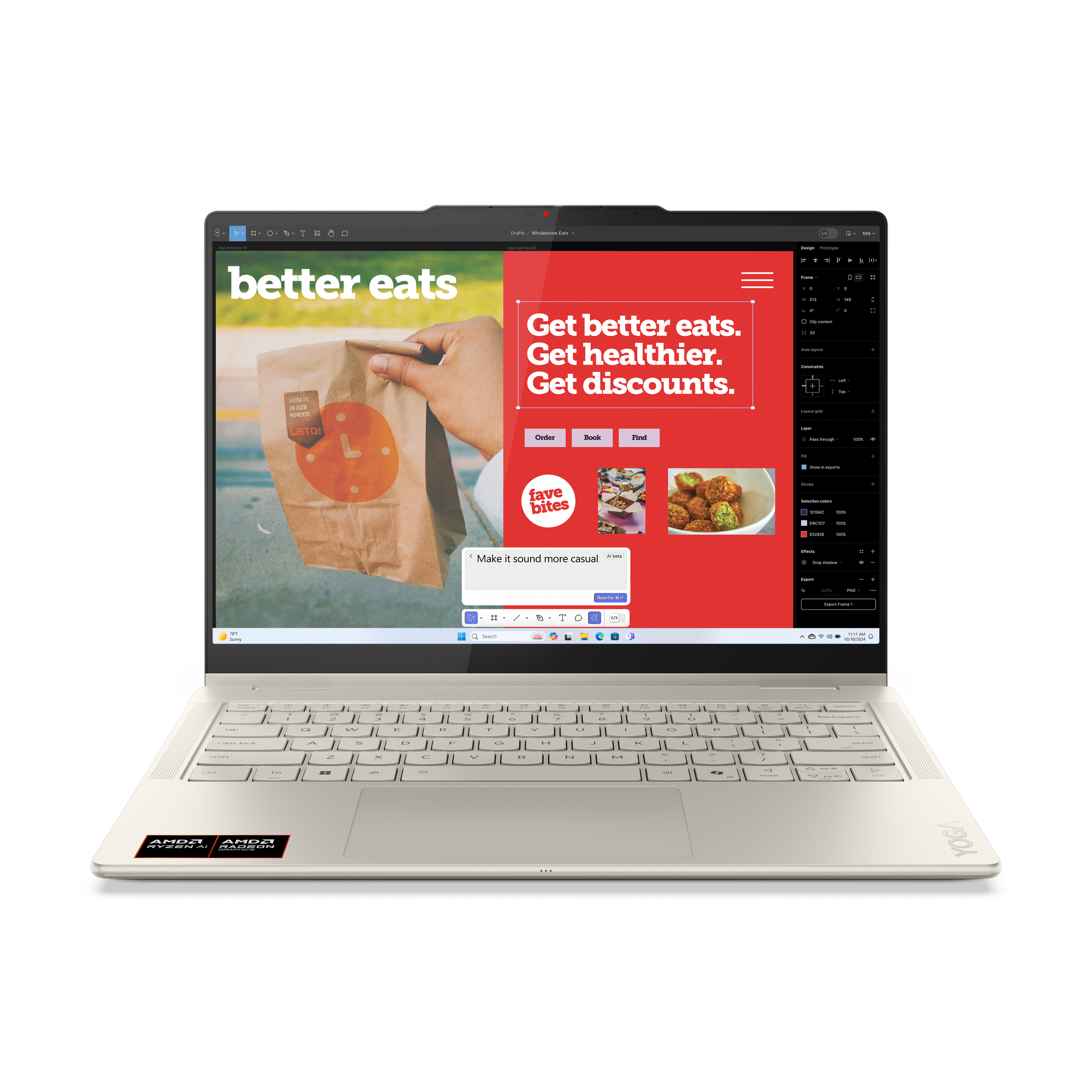 Lenovo Yoga 7 2-in-1 14AKP10 Copilot+ PC 14" 2880 x 1800 350 16GB 1TB AMD Radeon 860M Windows 11 Home