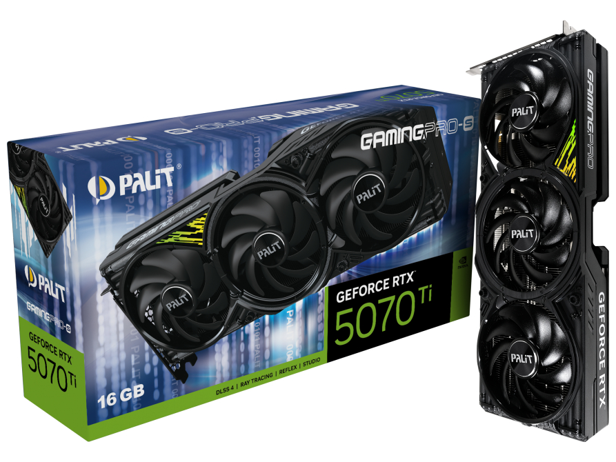 Palit GamingPro-S GeForce RTX 5070 Ti 16GB Grafikkort - GEEKD.dk