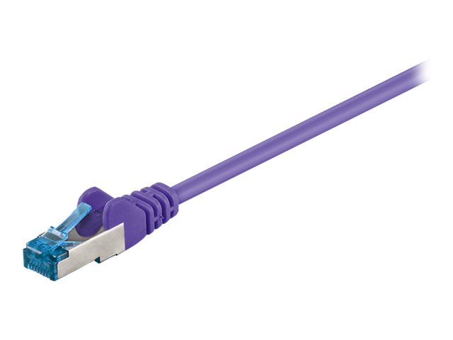 Goobay Netværkskabel CAT 6A, S/FTP (PiMF), violet, 15 m kobberleder (CU), halogenfri kabelkappe (LSZH)
