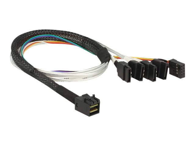 DeLOCK Serial Attached SCSI (SAS) internt kabel Sort Hvid 50cm
