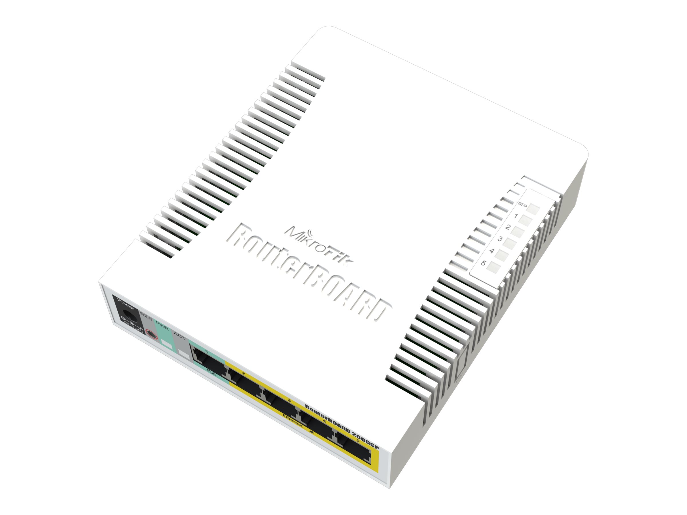 Mikrotik Rb260gsp Netværksswitch Administreret Gigabit Ethernet (10/100/1000) Strøm Over Ethernet (poe) Hvid