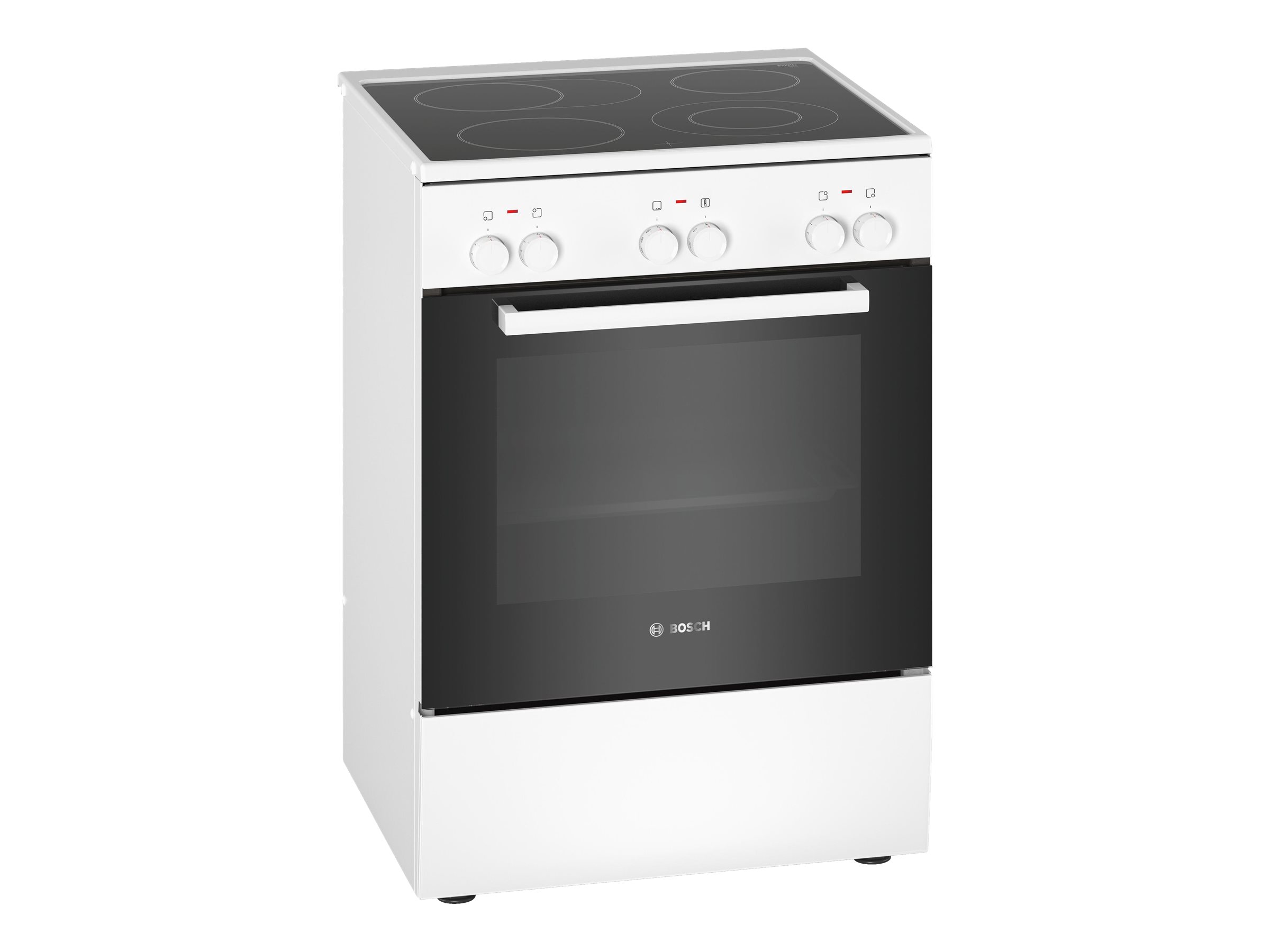 Bosch Serie | 2 HKA090220 - Komfur - fritstående - bredde: 60 cm - dybde: 60 cm - højde: 85 cm - Klasse A - hvid