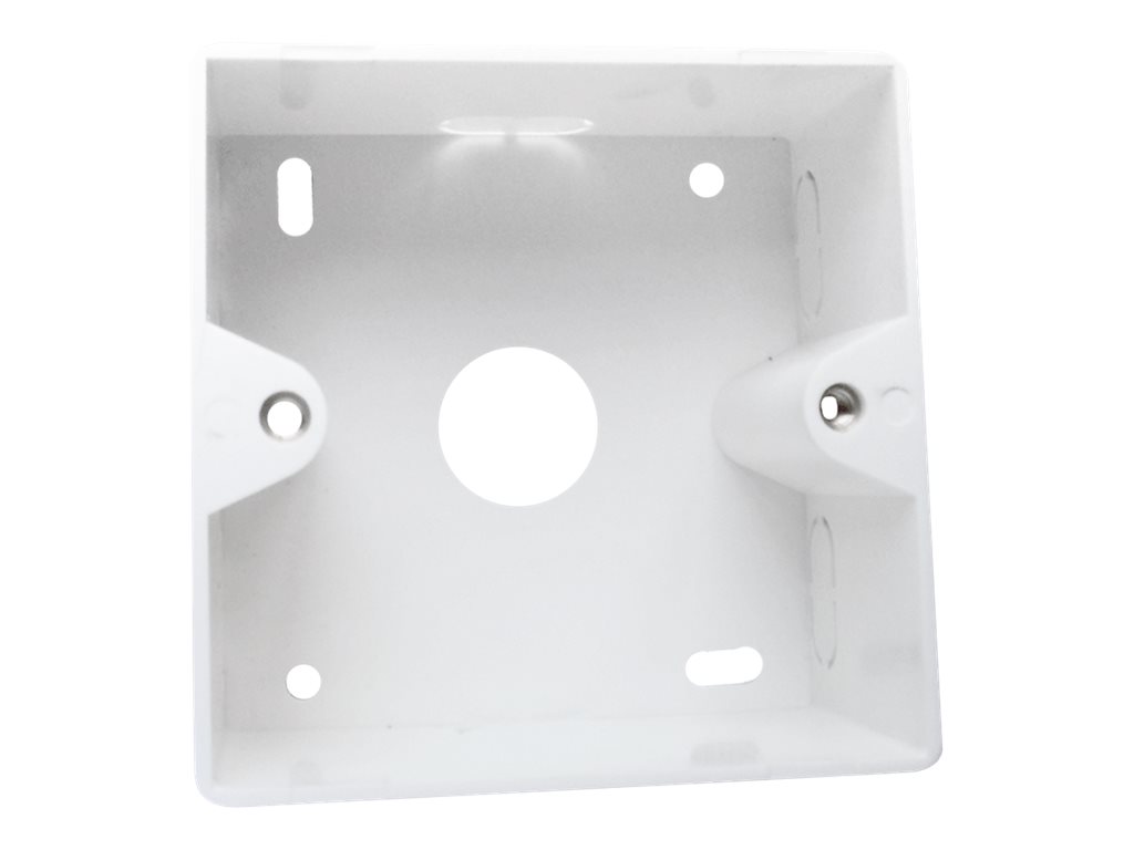 Outlet surface mounting box for faceplates, signal white