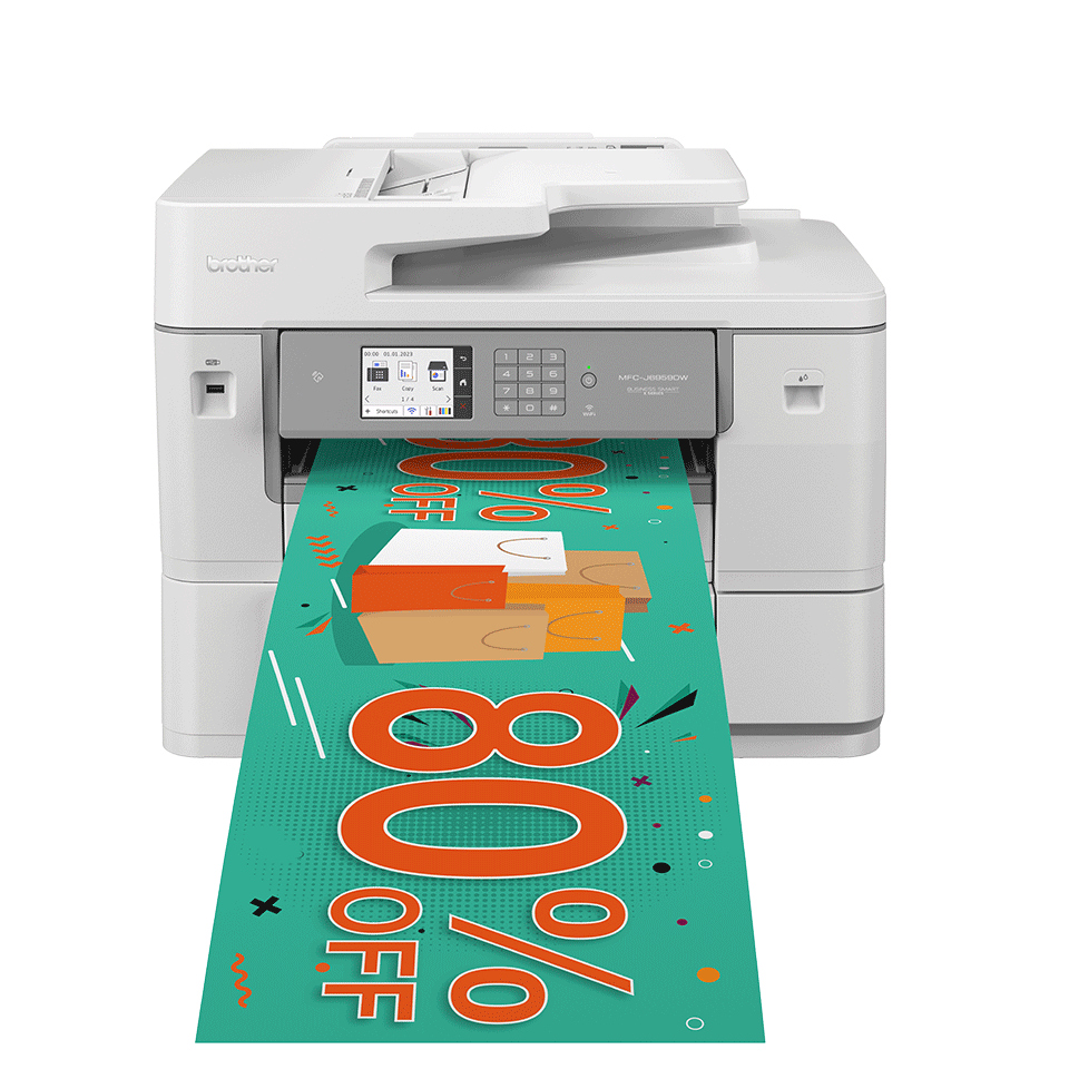 Brother MFC-J6959DW - Multifunktionsprinter - farve - blækprinter - A3/Ledger (medie) - op til 25 spm (kopiering) - op til 30 spm (udskriver) - 850 ark - 33.6 Kbps - USB 2.0, LAN, USB 2.0 vært, NFC, Wi-Fi(n)