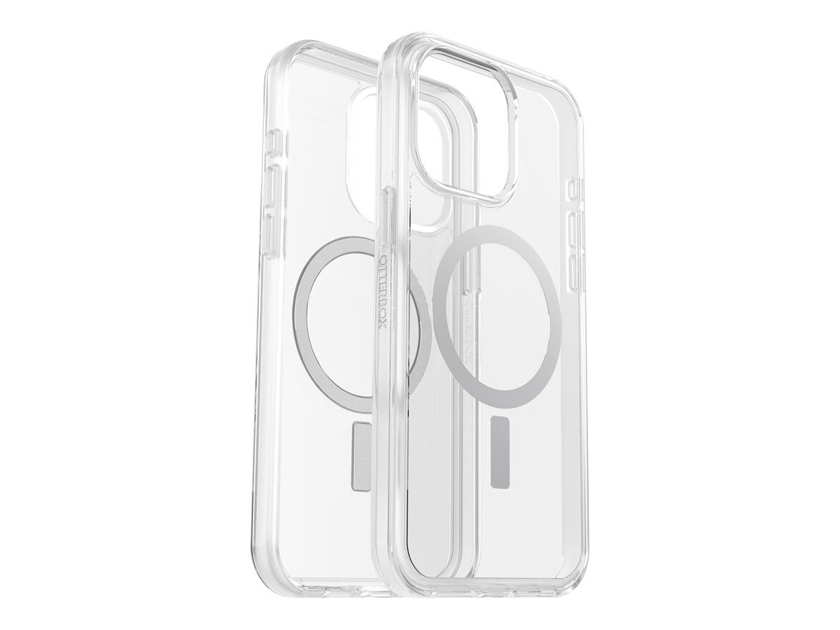 Otterbox Symmetry Clear för MagSafe -skyddsskal, iPhone 15 Pro Max, genomskinligt
