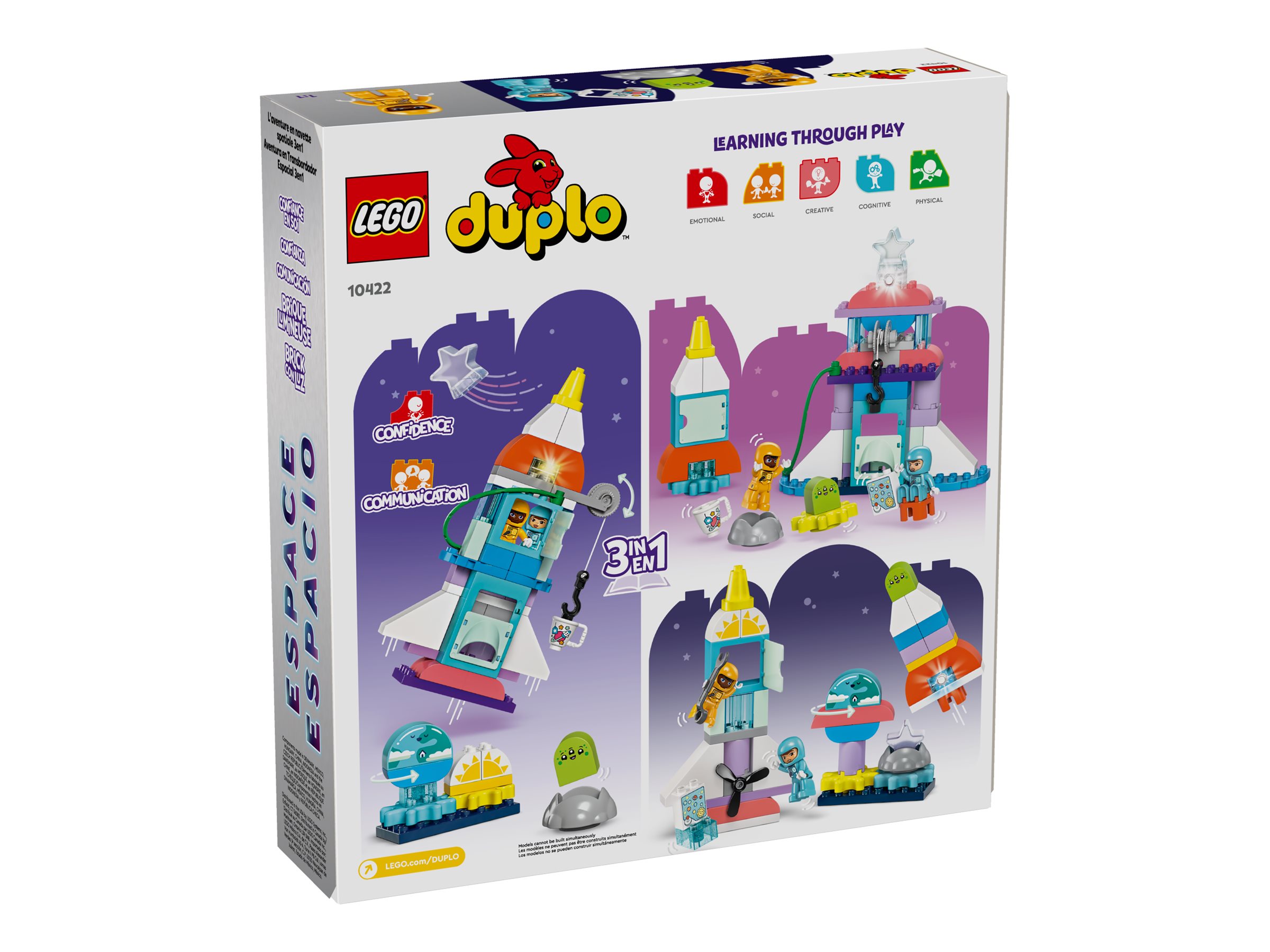 LEGO 10422 DUPLO 3-in-1 space shuttle for many adventures - GEEKD.dk