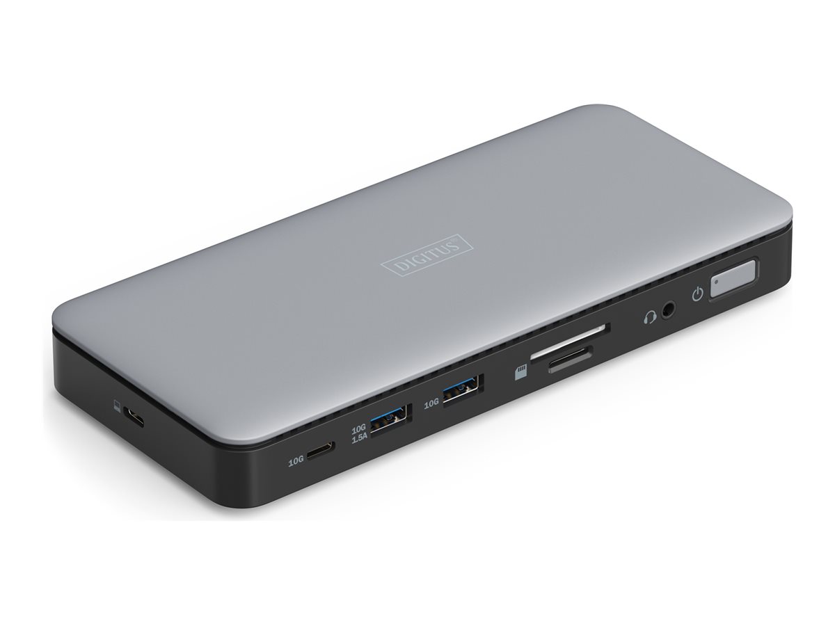DIGITUS - docking station - USB-C - 2 x HDMI DP - 1GbE