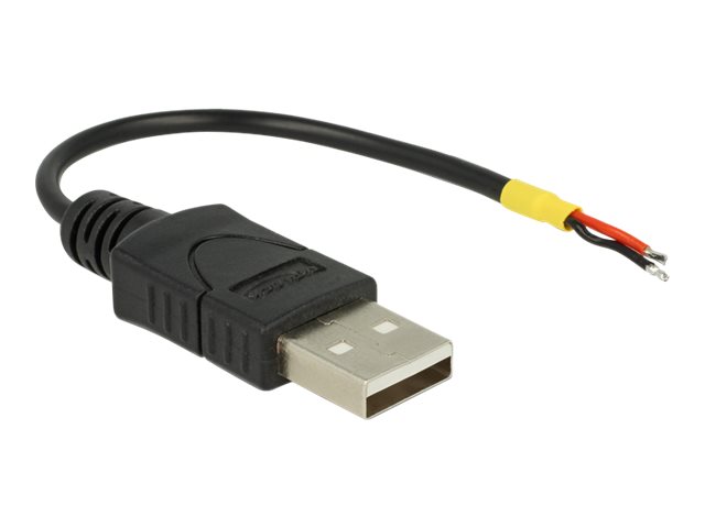 DeLOCK Cable USB 2.0 Type-A male > 2 x open wires power 10 cm