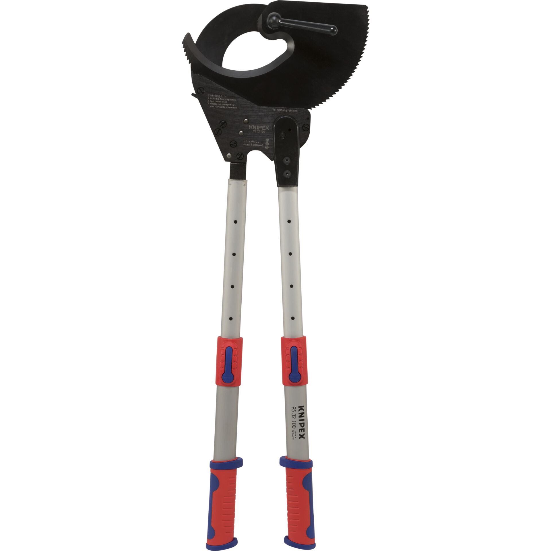 Knipex 95 32 100, Skæretang, 10 cm, Blå, Rød, Rustfrit stål, 220 mm, 680 mm, 60 mm