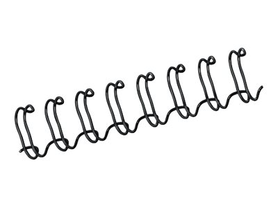 Fellowes spiralrygge 12 mm, 81-100 ark - 3:1 metal, Sort, 100 stk./pak