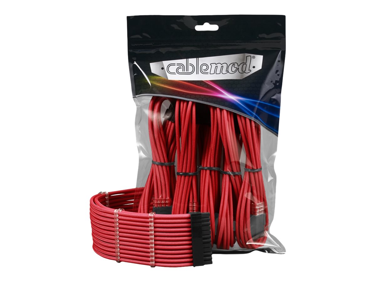 CableMod PRO ModMesh Cable Extension Kit - Rød Kabelforlænger - GEEKD.dk