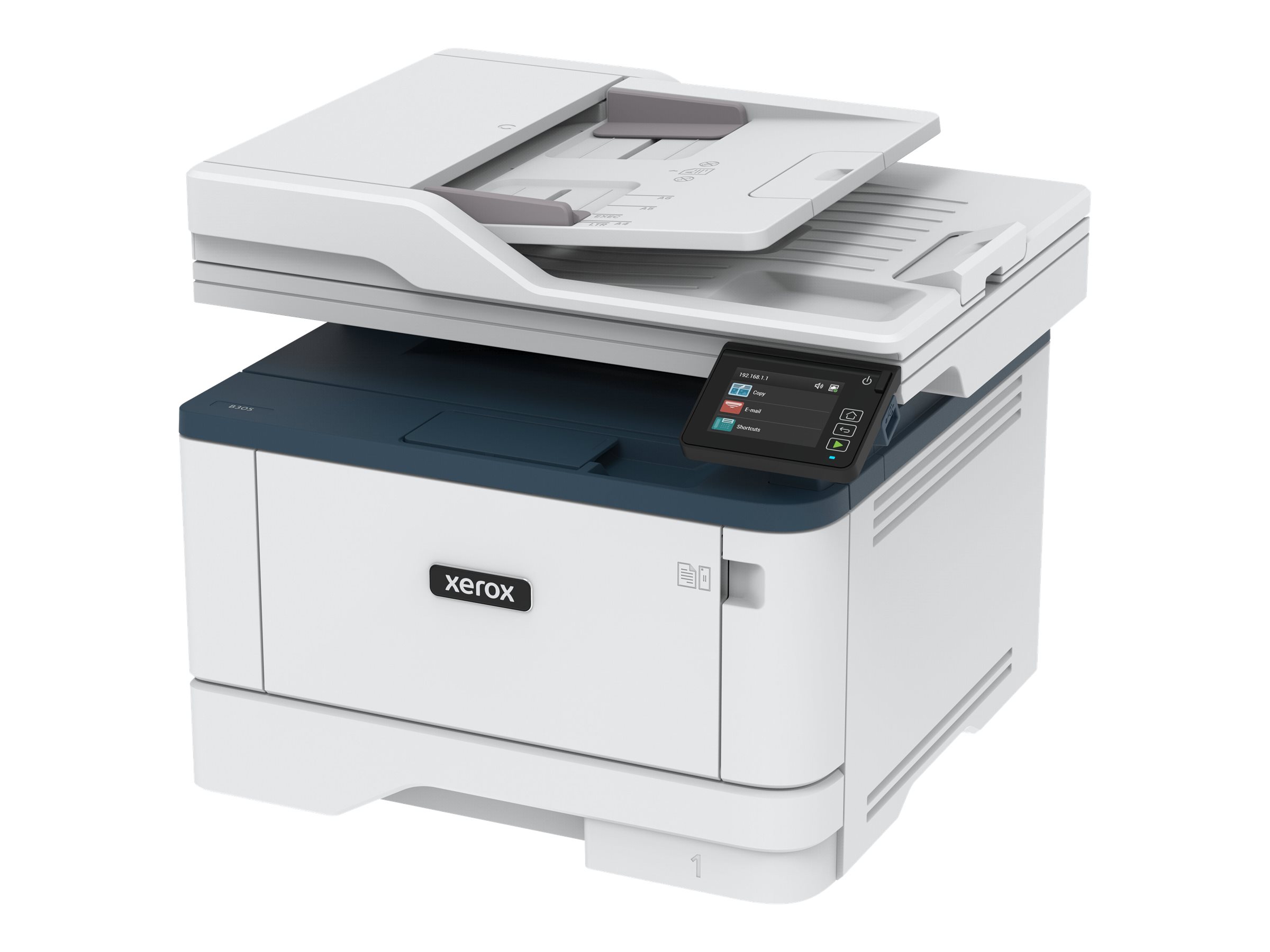 Xerox B305V_DNI - Multifunktionsprinter - S/H - laser - Legal (216 x 356 mm) (original) - A4/Legal (medie) - op til 38 spm (kopiering) - op til 38 spm (udskriver) - 350 ark - USB 2.0, LAN, Wi-Fi(n) - Green World Alliance returneringsprogram