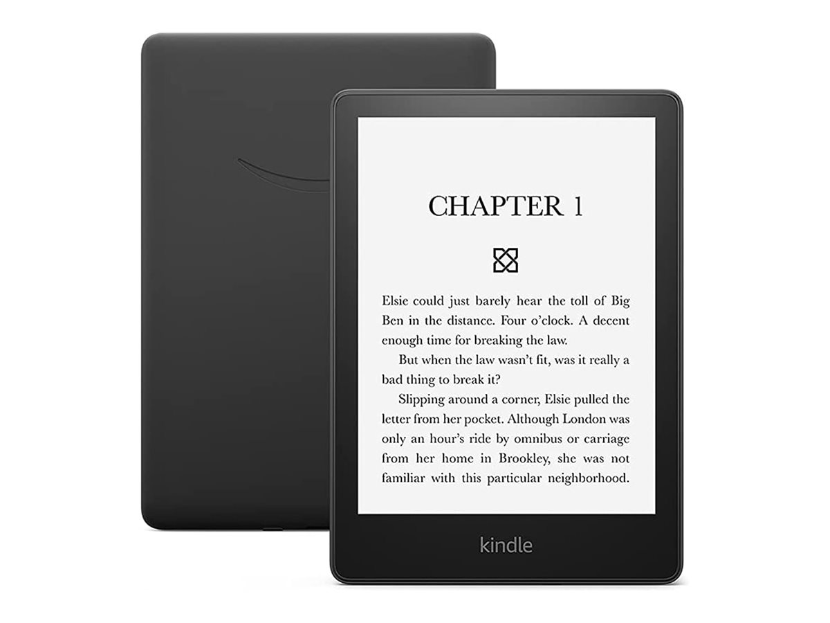 Amazon Kindle Paperwhite - 11. generation - eBook læser - 16 GB - 6.8 monokrom Paperwhite - touch screen - Bluetooth - sort - Lockscreen Ad-Supported