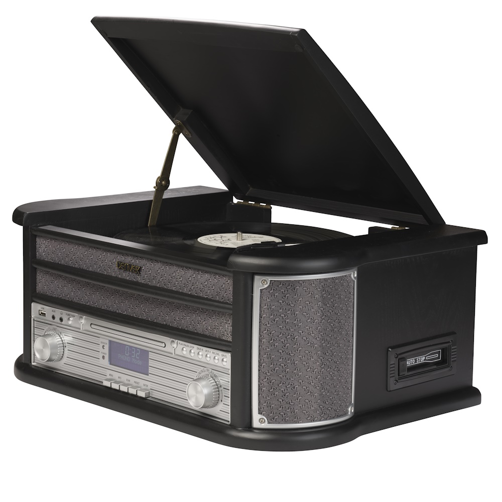DENVER MRD-51 - Retro music system - LP - CD - FM - DAB - Black