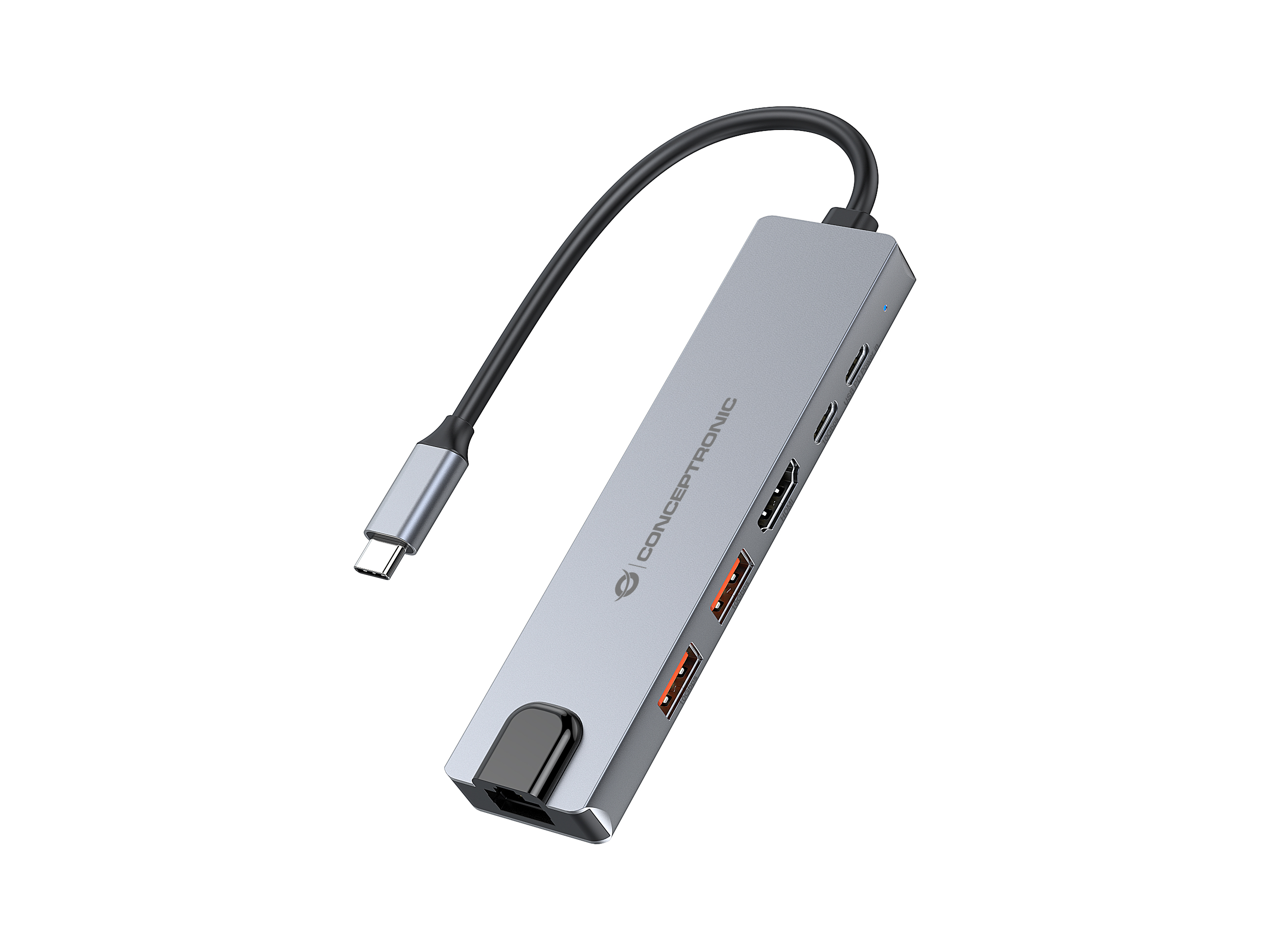 Conceptronic DONN29G dockingstation Ledningsført USB 3.2 Gen 2 (3.1 Gen 2) Type-C Grå