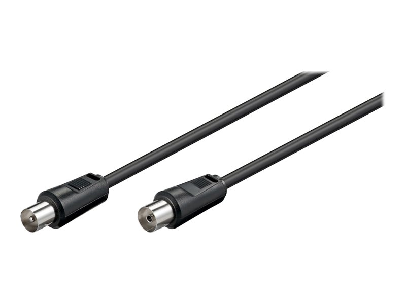 goobay Forlængerkabel til antenne Dobbelt afskærmet koaksial 5m Sort Sort