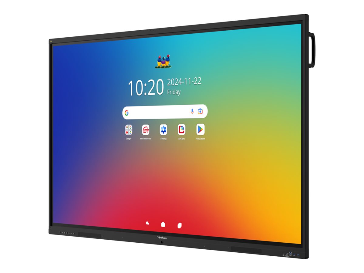 Viewsonic IFP 75IN 4K ANDROID 16 EDLA 64, 190,5 cm (75), 1650,24 x 928,26 mm, 450 cd/m², 1,07 milliarder farver, 3840 x 2160 pixel, TFT-LCD
