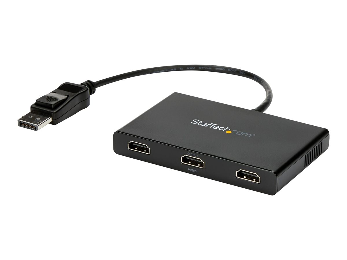 StarTech.com MST Hub DisplayPort to HDMI Multi-Monitor Splitter - 3-Port MST Hub - DP 1.2 to 3x HDMI MST Hub (MSTDP123HD) Video-/audiosplitter HDMI /