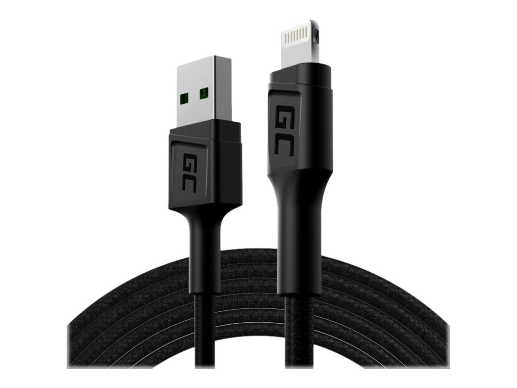 Green Cell GC Ray Lightning-kabel 2m Sort