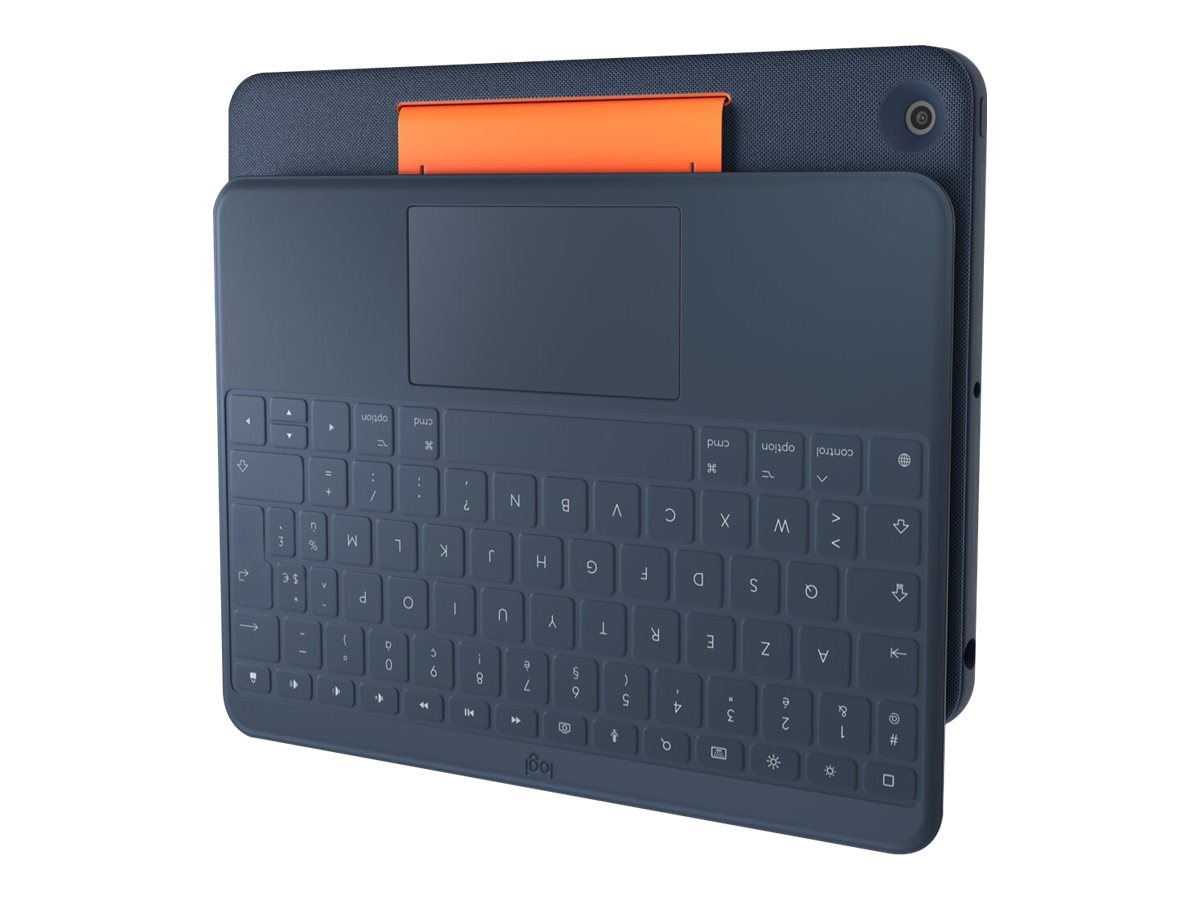 Logitech Rugged Combo 3 Touch for Education - keyboard and folio case - with trackpad - QWERTY - Pan Nordic - Tastatur & Folio sæt - Nordisk - Blå