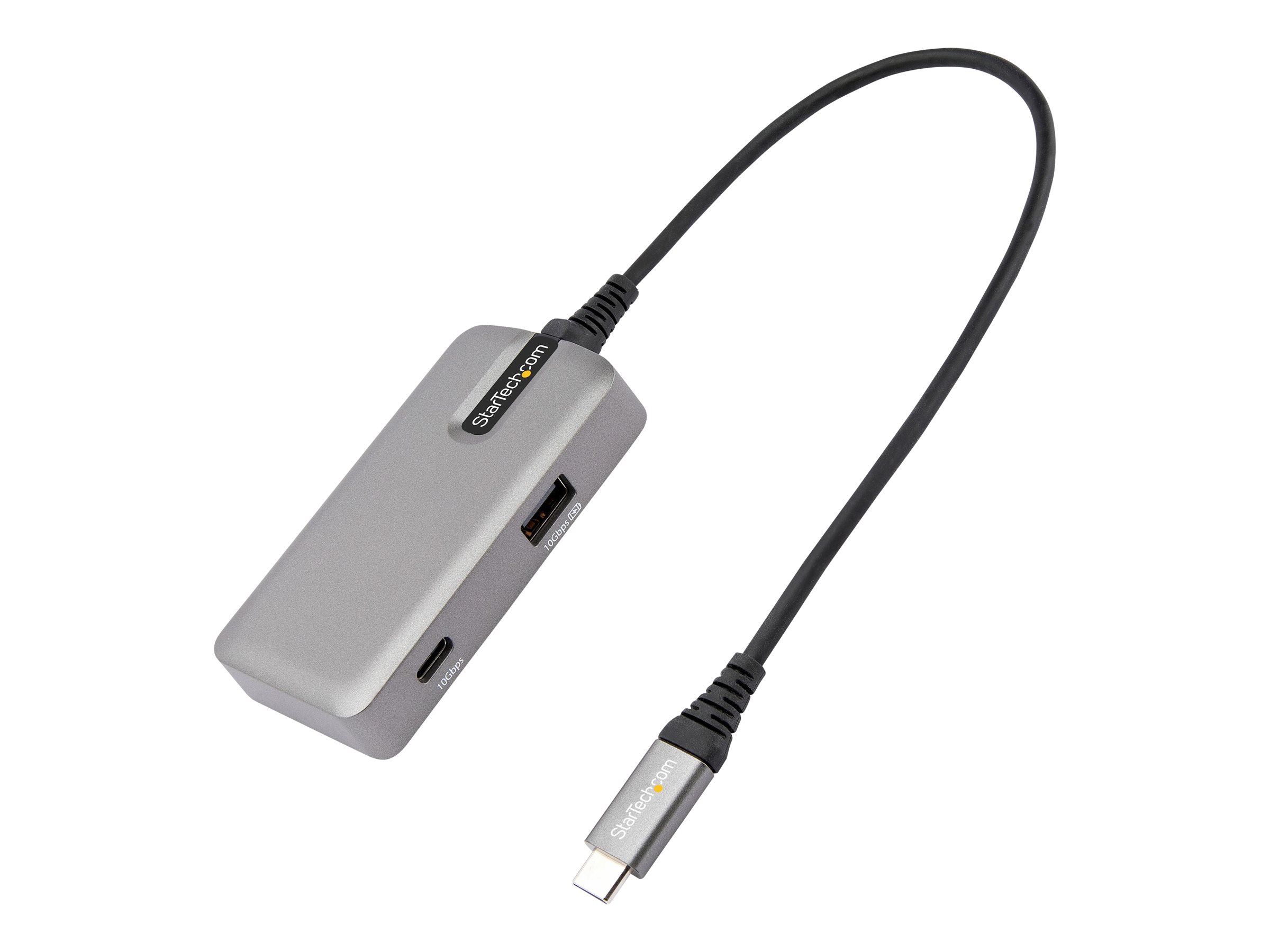 StarTech.com USB C Multiport Adapter, USB-C to 4K 60Hz HDMI 2.0, 100W Power Delivery Pass-through (PD 3.0), 3-Port 10Gbps USB Hub, USB Type-C Mini