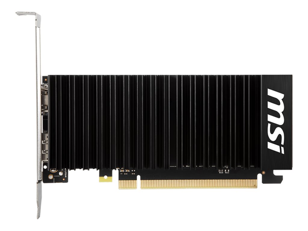 MSI GeForce GT 1030 4GHD4 LP OC - Grafikkort - GF GT 1030 - 4 GB DDR4 - PCI Express 3.0 x16 (x4 mode) lavprofil - DisplayPort, HDMI - blæserløs
