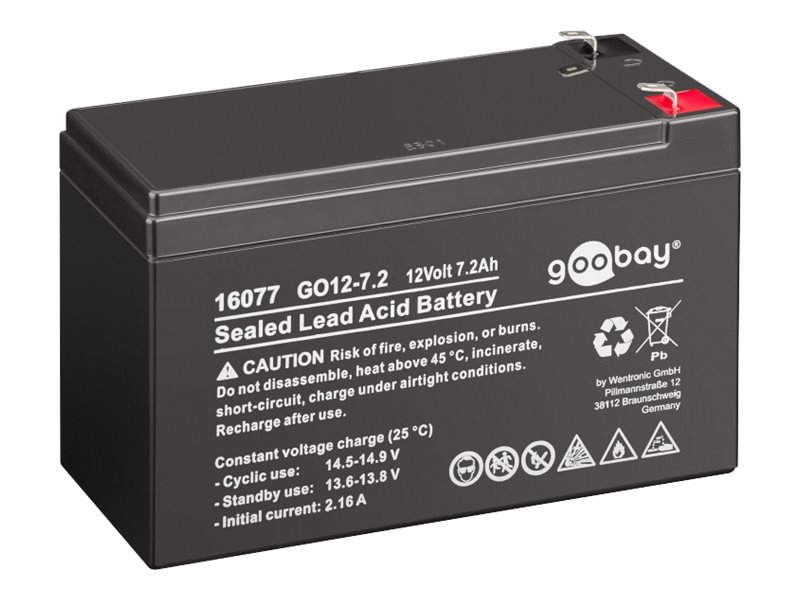 goobay GO12-7.2 - Batteri - Blysyre - 7.2 Ah