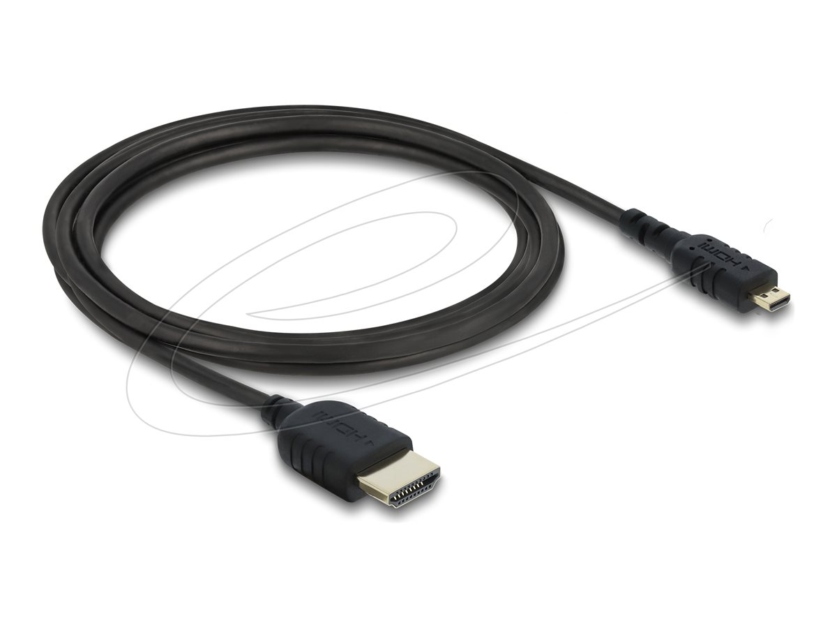 Delock HDMI-kabel 2m Sort