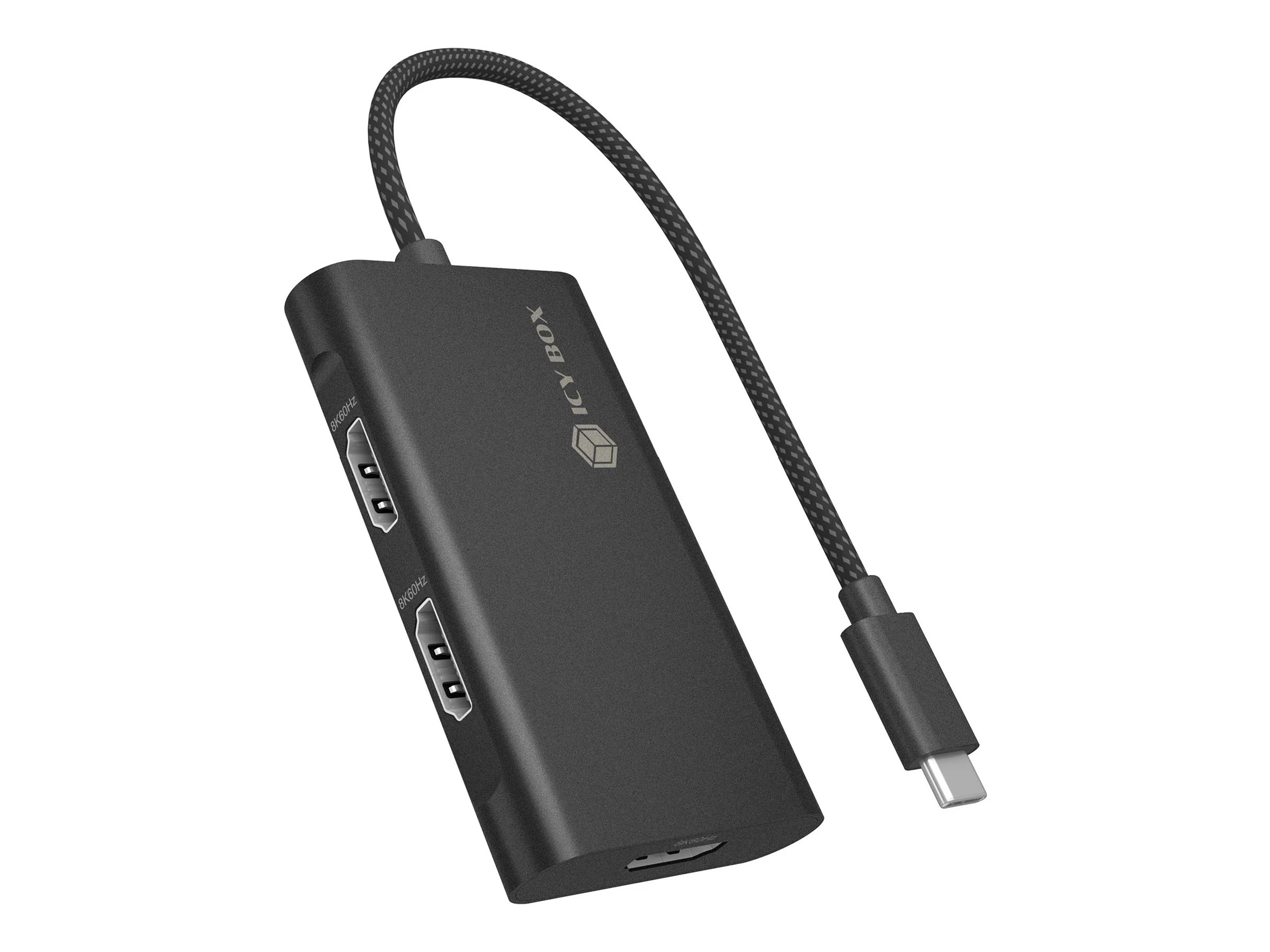USB-C til 3x HDMI adapter - Icy Box multiskærmsvideo