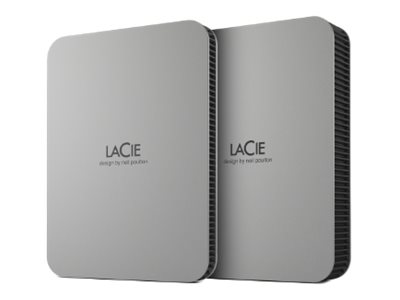 LaCie Mobile Drive STLP5000400 - Harddisk - 5 TB - ekstern (bærbar) - USB 3.2 Gen 1 (USB-C stikforbindelse) - månesølv