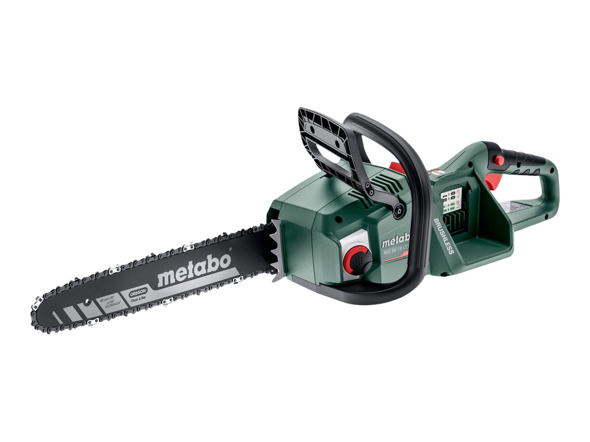 Metabo MS 36-18 LTX BL 40 - Kædesav - ledningfri - 18 V - intet batteri, ingen oplader - 40 cm - Skærekapacitet 360 mm - 3.2 kg - SOLO