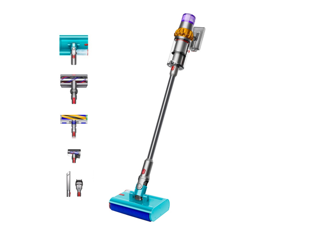 Dyson V15s Detect Submarine - Støvsuger - pind/håndholdt (2-i-1) - uden pose - ledningsfri inkluderet oplader