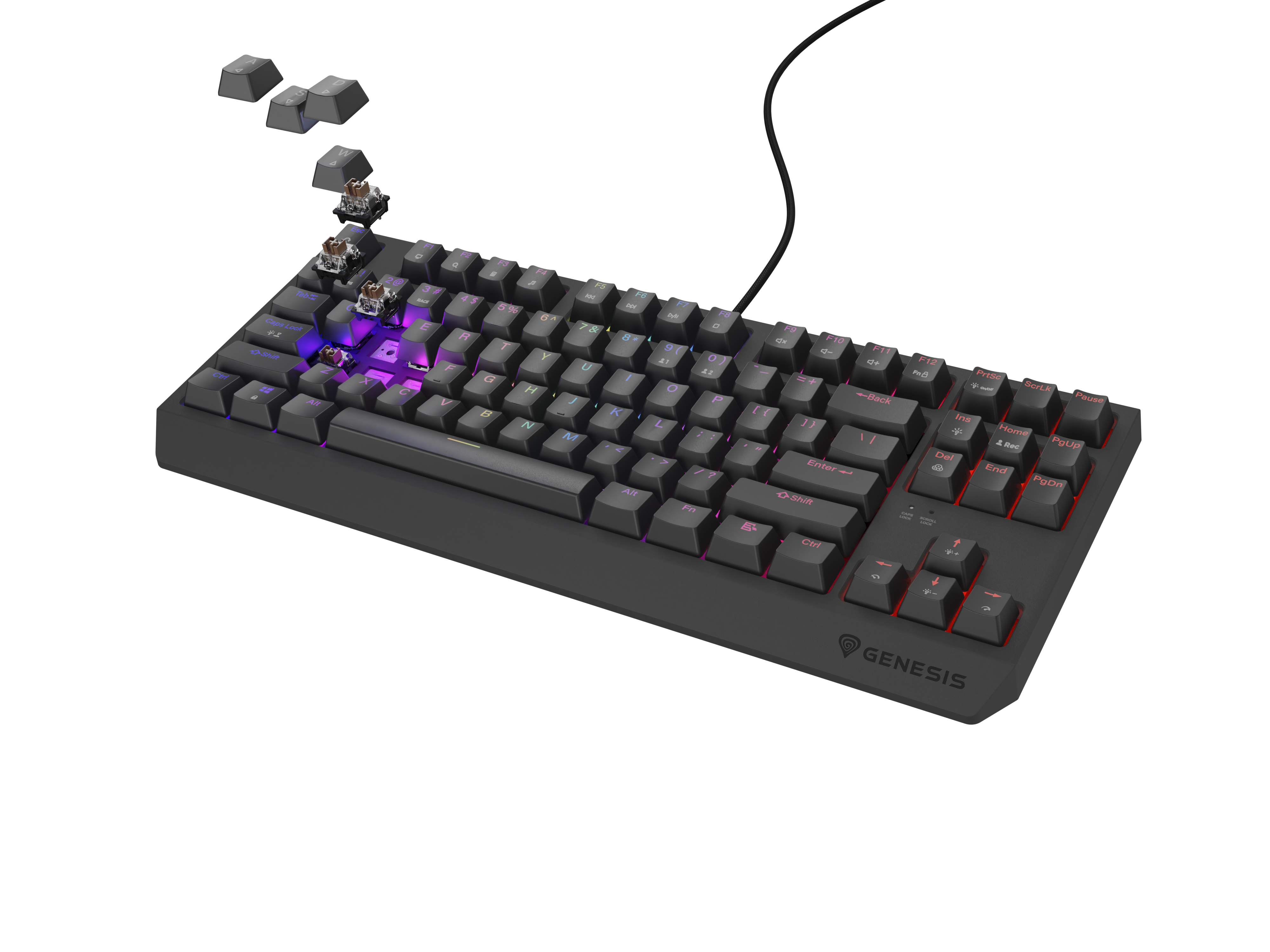 GENESIS Thor 230 TKL Tastatur Mekanisk RGB Kablet US engelsk