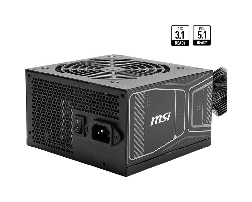 MSI MAG A850GN PCIE5 - power supply - 850 Watt Strømforsyning - 850 Watt - 120 mm - ATX - 80 Plus Gold certified