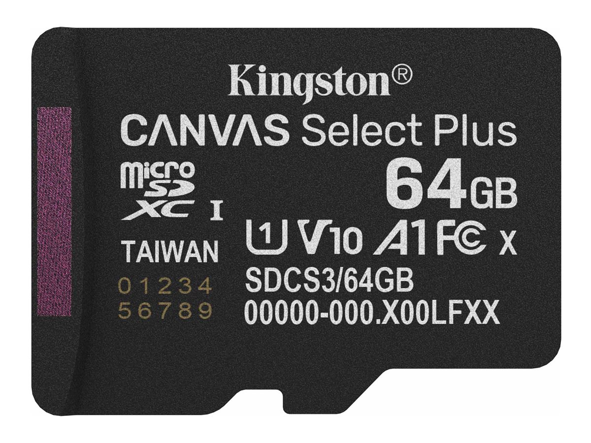 Kingston Canvas Select Plus microSDXC UHS-I Memory Card 64GB 100MB/s