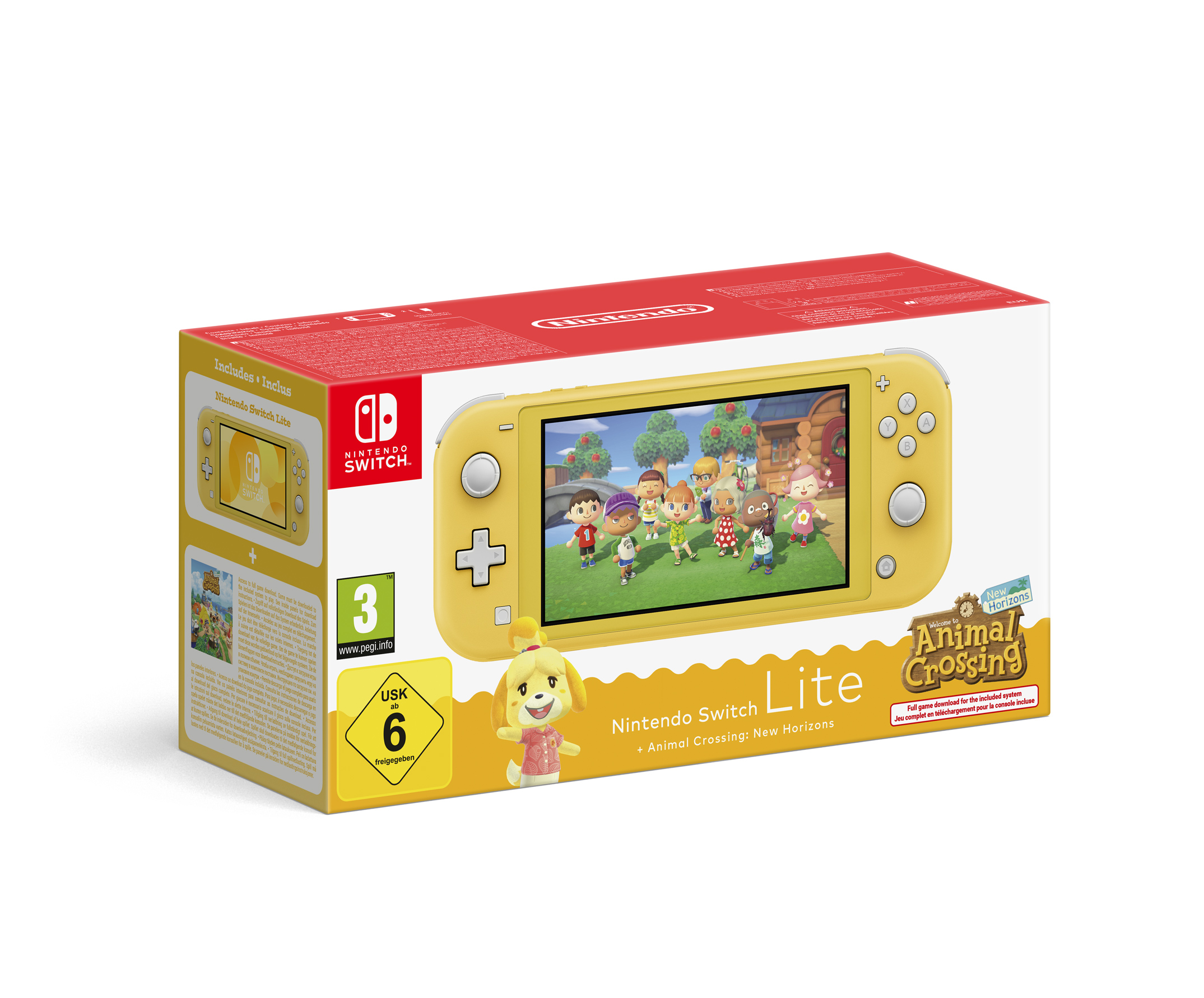 Nintendo Switch Lite - Animal Crossing New Horizons Bundle - Yellow