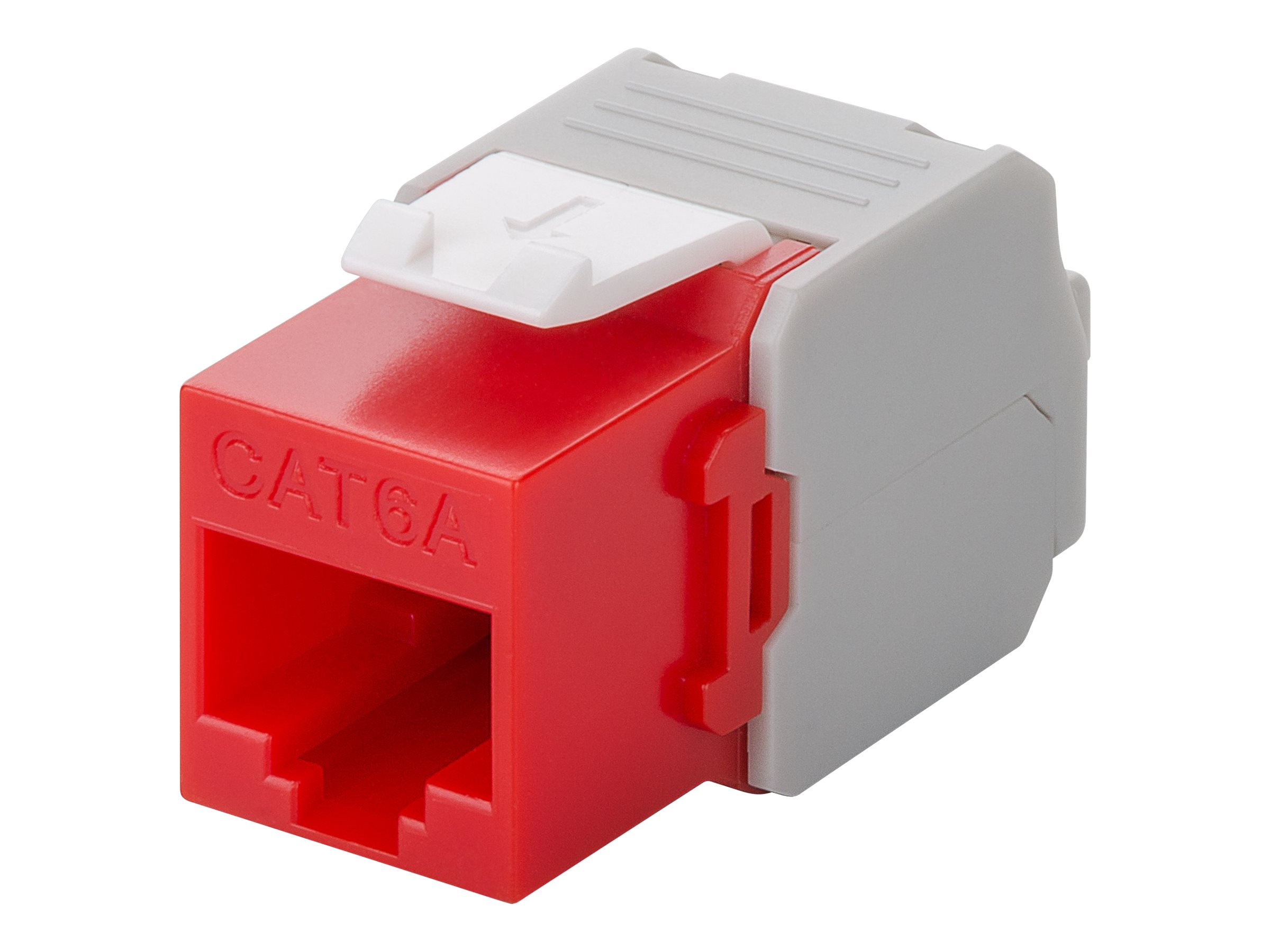 Goobay Keystone modul RJ45 CAT 6A, UTP 16,5 mm bred, krokodilleklemme til værktøjsfri IDC-montering