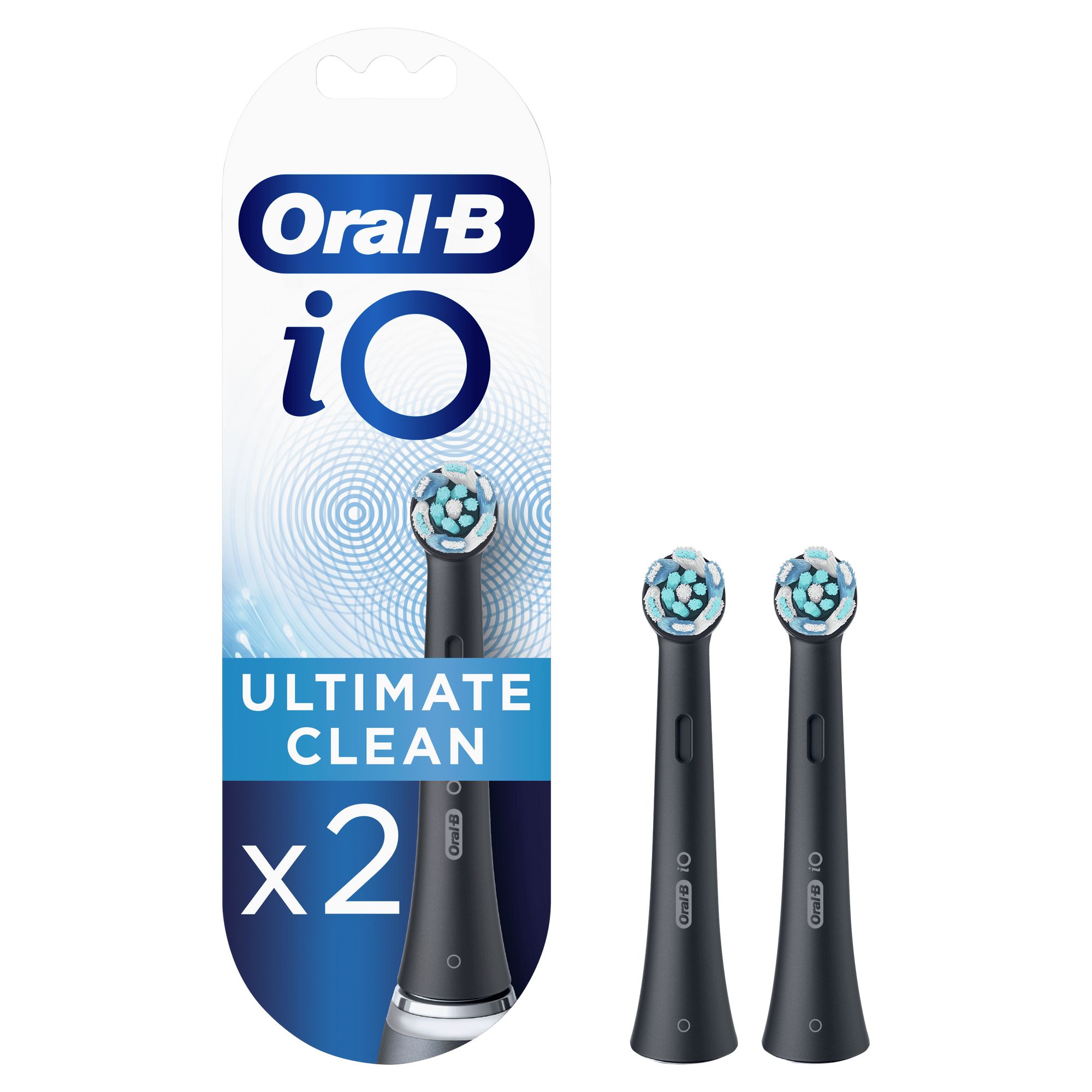 Oral-B iO Ultimate Clean 80335625 Tandbørstehoveder 2-pack Sort billede