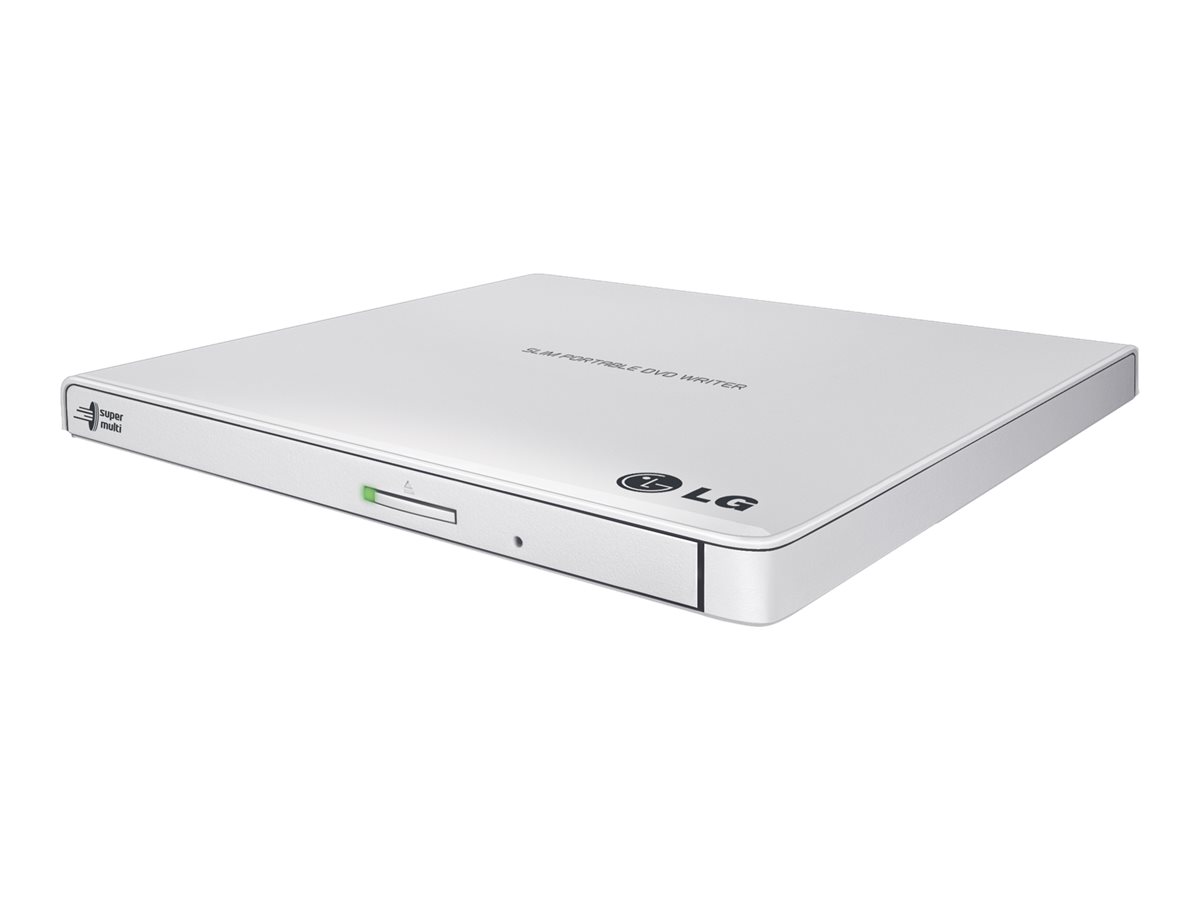 Hitachi - LG GP57EW40 Slim Portable DVD-Writer - DVD-RW (Brænder) - USB 2.0 - Hvid