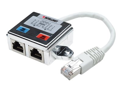 Intellinet 2-Port Modular Distributor, Cat5e, FTP, allows two RJ45 ports to share one Cat5e network cable CAT 5 Dobbelt afskærmet Netværk-splitter S