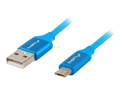 USB-kabel micro-B til USB-A 2.0 1,8 m - Lanberg (blå)