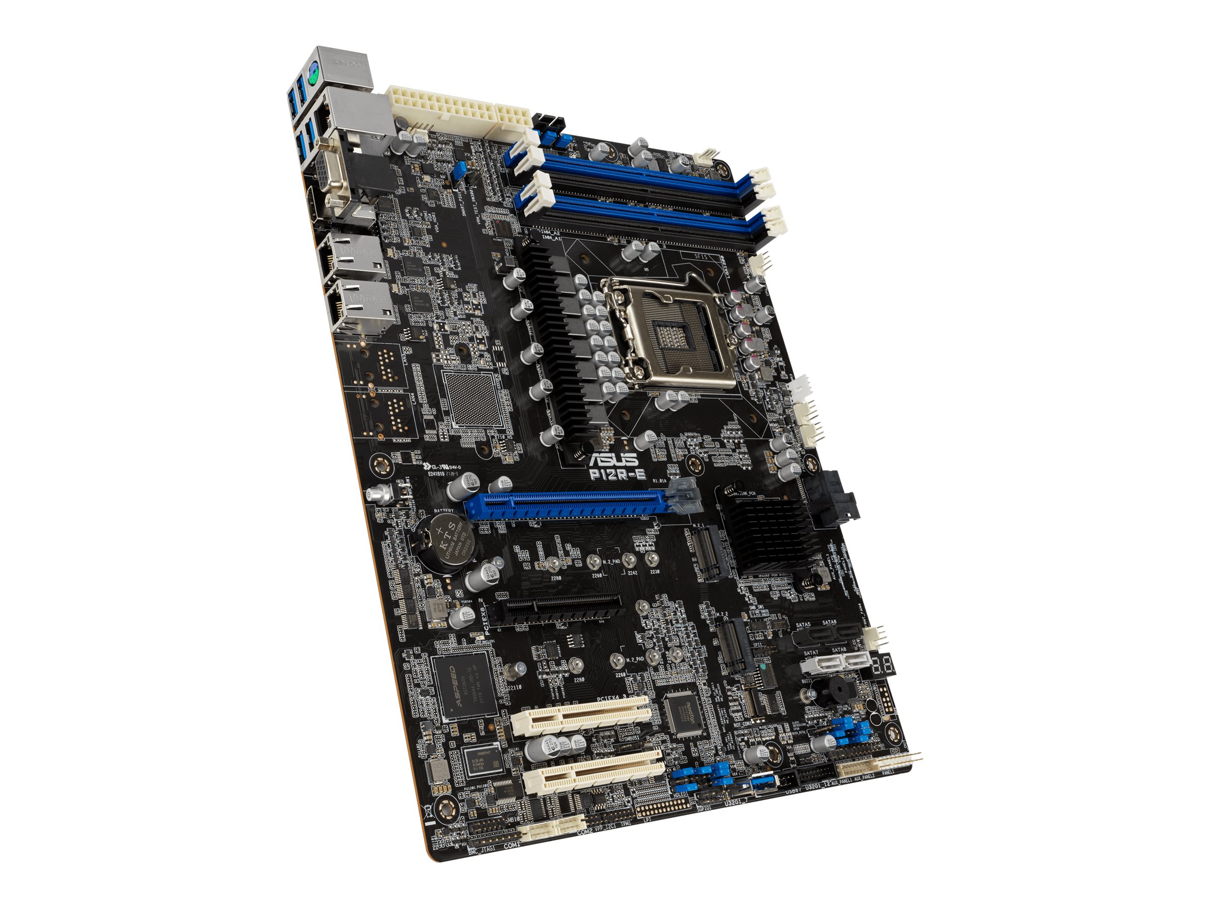 ASUS P12R-E - Bundkort - ATX - LGA1200 sokkel - C256 Chipset - USB 3.2 Gen 2, USB 3.2 Gen 1 - 2 x 10 Gigabit LAN - onboard grafik