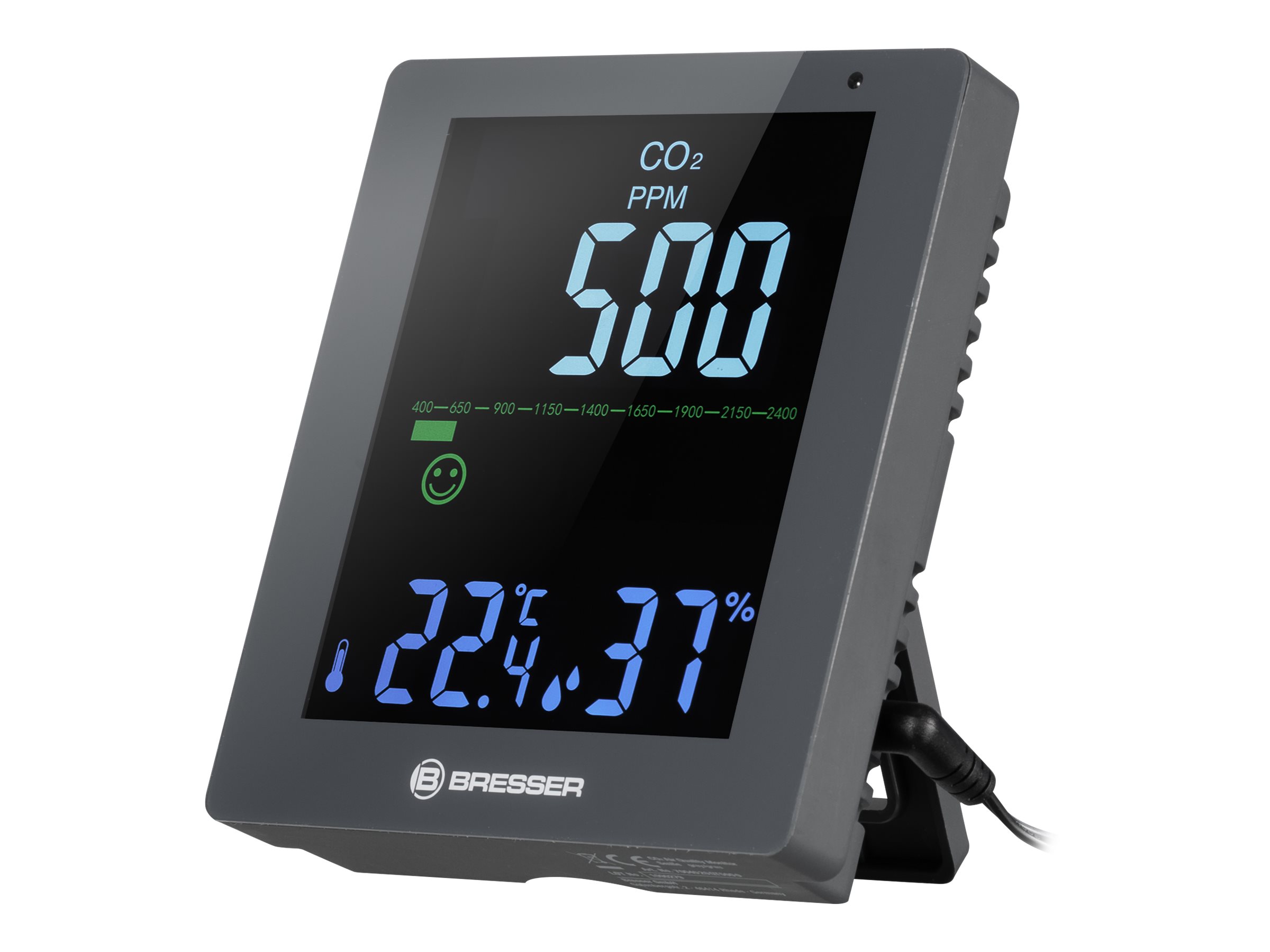 Bresser Smile - Thermo-hygro-CO2 måler - digital - grå