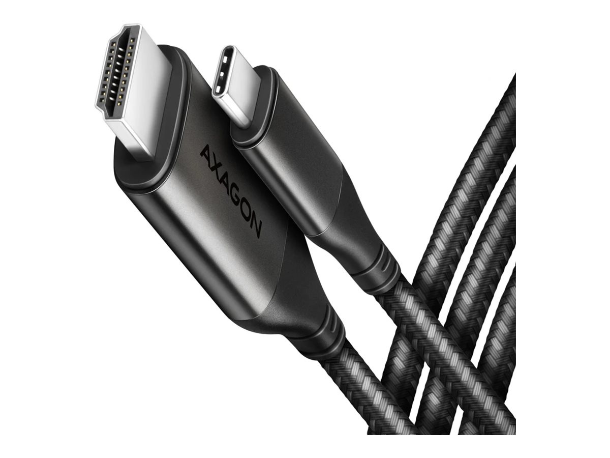 AXAGON RVC-HI2MC - Videoadapter - USB-C han til HDMI han - 1.8 m - sort - 4K60Hz (4096 x 2160) support, aktiv omformer